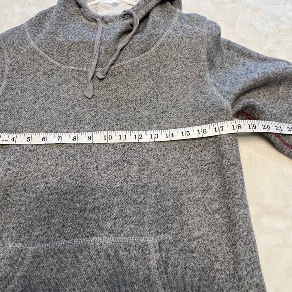 Life is Good Mock Neck Draw String Hoodie Sweatshirt Heather Gray - Picture 5 of 7